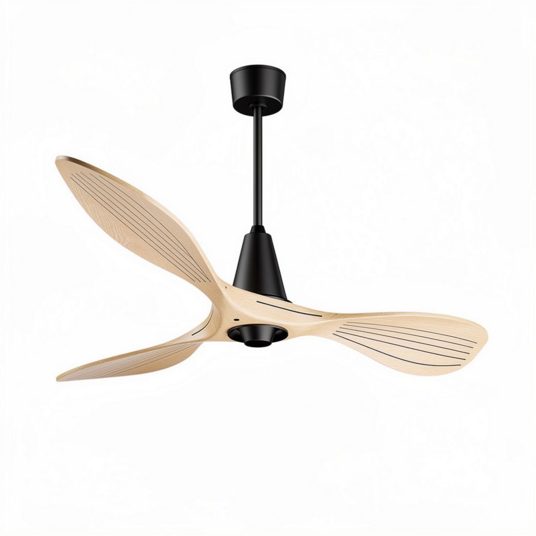 Ventilateur de plafond en bois de 60 x 60 x 30cm pour intérieur moderne