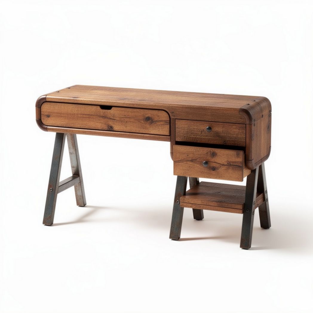 Bureau en bois avec tiroirs de rangement dimensions 120 x 50 x 75cm
