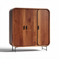 Armoire en bois avec portes coulissantes design vintage dimensions 90 x 40 x 120cm