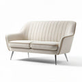 canapé en fourrure synthétique couleur crème dimensions 150 x 80 x 70cm