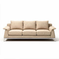 Canapé moderne beige en tissu avec accoudoirs rembourrés 200 x 90 x 80cm